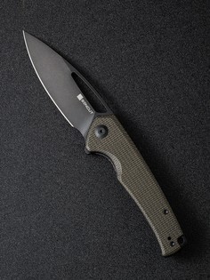 Нож складной туристический охотничий SENCUT Mims Black Stonewashed Handle Micarta S21013-3
