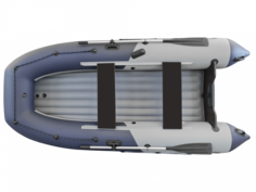 Надувная лодка НДНД Grouper 335 серо-синий