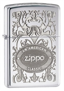 Зажигалка ZIPPO Crown Stamp™ High Polish Chrome, латунь/сталь, серебристая, 38x13x57 мм