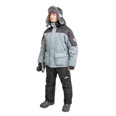 Костюм зимний рыболовный Чарыш Pro, цв.серый р.2XL 10/10 К T-KSCP-2XL-54/176G Helios