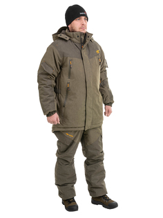 Мембранный зимний костюм для рыбалки Тайгер Бизон до -45, хаки, р. 56-58/182-188 Taygerr