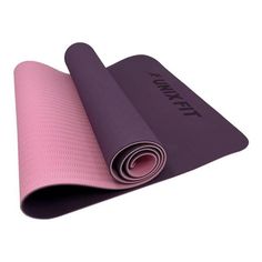 Коврик для йоги и фитнеса UNIXFIT 1800 х 610 х 6 мм. двуцветный нескользящий фиолетовый