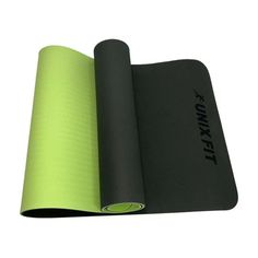 Коврик для йоги и фитнеса UNIXFIT 1800 х 610 х 6 мм. двуцветный нескользящий зеленый
