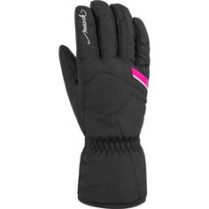 Перчатки горнолыжные REUSCH Marisa Black/White/Pink Glo (inch (дюйм):6,5)