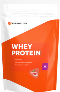 Протеин PureProtein Whey Protein, 420 г, клубника со сливками