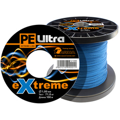 Плетеный Шнур Для Рыбалки Aqua Pe Ultra Extreme 1,00mm (Цвет Синий) 100m