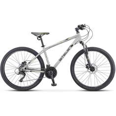 Велосипед STELS Navigator 590 D K010 2021 16" серый/салатовый