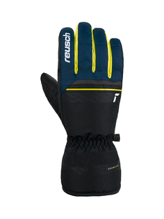 Перчатки Reusch Snow King Blck/Dress Blu/Saf Yellow (Inch (Дюйм):6,5)