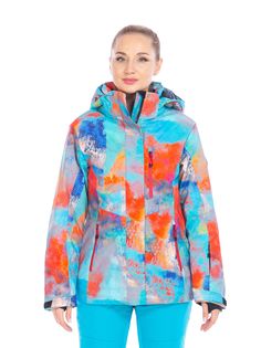 Куртка FORCELAB женская, спортивная, горнолыжная, зимняя, 706622, Бирюзовый, 48