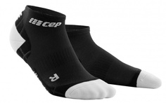 Мужские ультралегкие компрессионные носки CEP Ultralight Low Cut Socks/Черный-Белый (III)