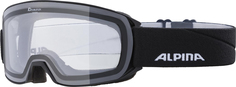 Горнолыжные очки Alpina Nakiska Black matt/clear S0 23/24, Серый