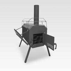 Печь походная средняя Карасик с каменкой, без парогенератора 50x40x56 см No Brand