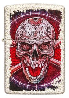 Зажигалка ZIPPO Skull Design, с покрытием Mercury Glass 49411