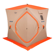 Палатка зимняя Premier Fishing Куб 1,8х1,8 м оранжево-коричневая