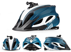 Велосипедный шлем с креплением GoPro Coolchange TS88. 58-62 см синий