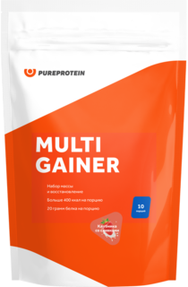 Гейнер PureProtein Multi Gainer, 1000 г, клубника со сливками