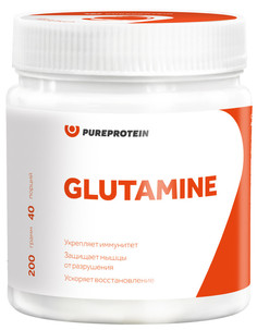 L-Glutamine PureProtein, 200 г, апельсин