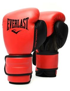 Перчатки тренировочные Everlast Powerlock PU 2 16oz красные, 1 пара