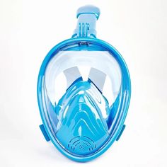 Маска для плавания детская для снорклинга и ныряния Free Breath Baziator S0049 синяя XS