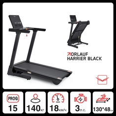 Беговая дорожка Orlauf Harrier Black для дома до 140 кг