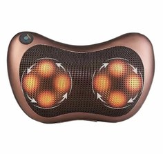 Массажная подушка Massage Pillow с подогревом, коричневая