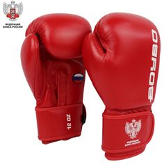 Перчатки боксерские BoyBo TITAN, IB-23-1, кожа одобрены ФБР,красные 12 oz