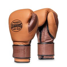 Перчатки боксерские LEADERS HERITAGE BR/BG коричневый/бежевый 16 oz