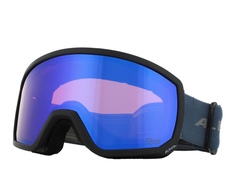 Очки Горнолыжные Alpina Scarabeo S Q-Lite Black-Dirtblue Matt/Q-Lite Blue S2 (Б/Р)