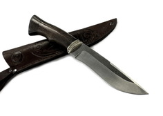 Нож Мастерская Семина Беркут, 95Х18 со следами ковки, венге, мельхиор