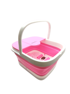 Массажная ванночка для ног MWN-368, 500W, гидромассажный массажер, розовый No Brand
