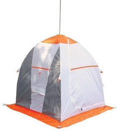 Палатка Митек Нельма, для рыбалки, 1 место, оранжевый/бежевый/хаки