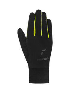 Перчатки Reusch Liam Touch-Tec Black/Safety Yellow (Inch (Дюйм):9)