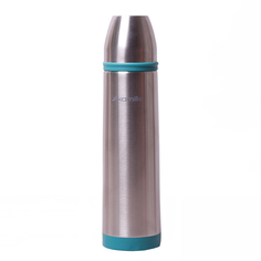 Термос Kamille KM-2059 1000 мл из нержавеющей стали с чехлом (голубые вставки)