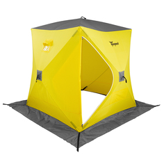 Палатка зимняя Трофей Куб 2,1х2,1 м желто-серая