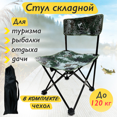 Стул со спинкой GC-Famiscom складной туристический до 120 кг., 43х43х71 см.