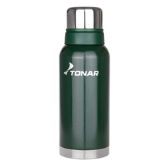 Термос с ситечком Тонар HS.TM-057-G, 2 крышки, 1 л, зеленый