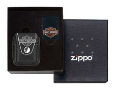 Зажигалка Zippo, набор подарочный с чехлом, 218HD.H252-066