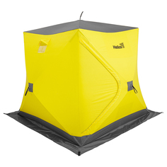 Палатка зимняя утепленная Helios Куб 1,75х1,75 желто-серая 4-местная