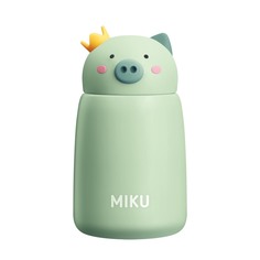 Термос MIKU Король Свин 320 мл, светло-зеленый