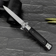 Нож складной полуавтоматический универсальный АКС, клинок 8,9см, цвет черный No Brand