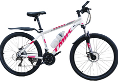 Велосипед, TMIK Двойной обод дисковые тормоза 24" 15" рама 2023 135-155 бело-красный