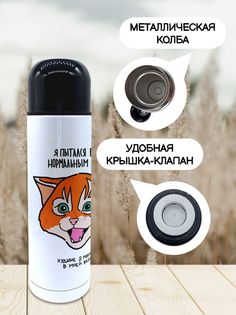 Термос для чая Пытался быть нормальным 500мл No Brand