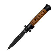 Туристический нож ВИТЯЗЬ Сумрак - паутина, черный/коричневый