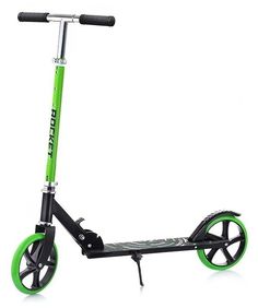 Самокат 2-х колесный ROCKET,колеса PU/ 200 мм,ABEC 7, зеленый