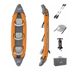 Надувная байдарка Bestway, каяк Rapid х 3 местная 381х100см, вёсла, насос, до 250кг