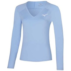 Mizuno L\S TEE (W) Футболка с длинным рукавом теннисная женская Голубой XS