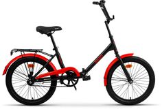 Велосипед складной AIST Smart 20 1.1 черный / красный, производство Беларусь Аист