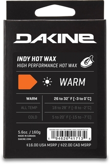 Парафин, выше -3 Dakine INDY HOT WAX WARM 160гр