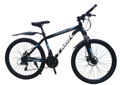 Велосипед TMIK Двойной обод дисковые тормоза 24" рама 15" 2023 на рост 135-155 черно-синий