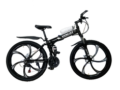 Велосипед Vokat складной на литых дисках, диаметр колес 24",рама 15",2022, 135-155, черный